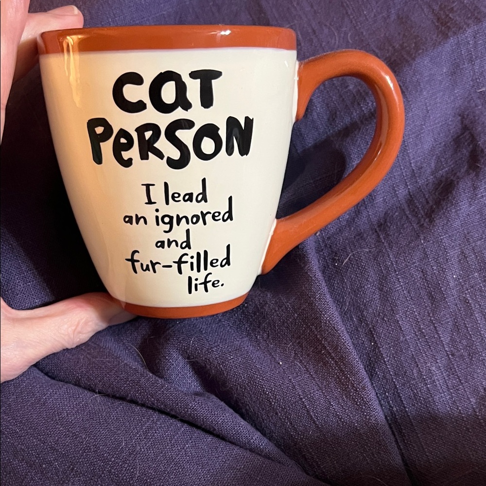 Hallmark Cat Person Mug - Orange and White